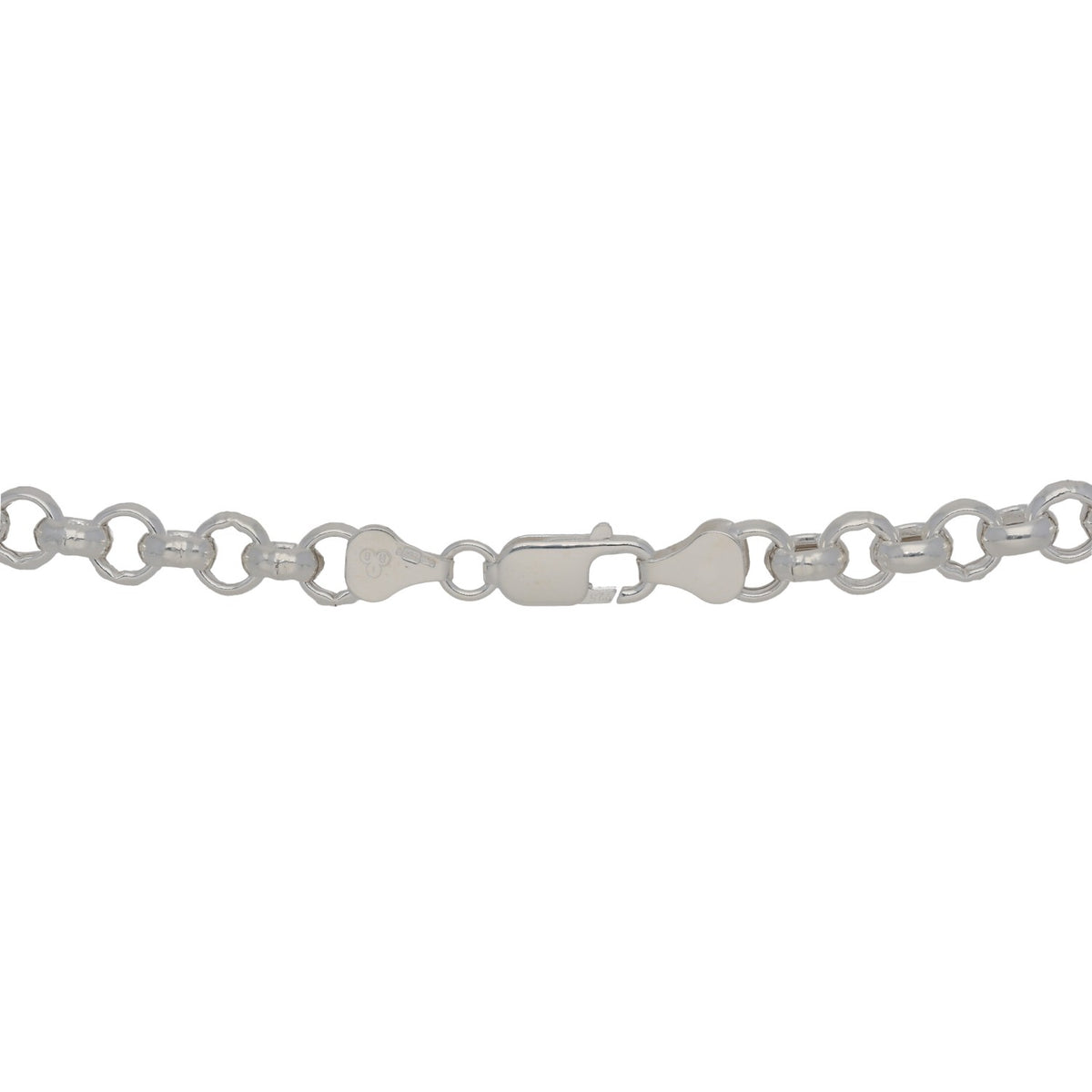 New Sterling Silver 6.4mm Round Belcher Chain 20"