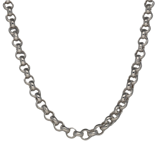 New Sterling Silver 6.4mm Round Belcher Chain 20"