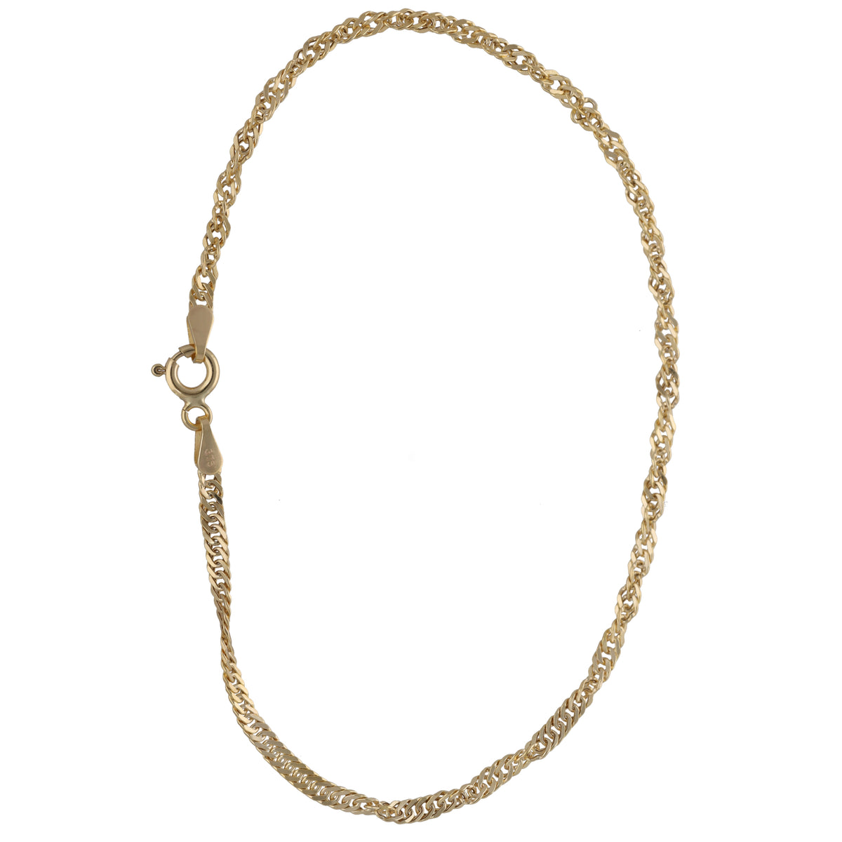 New 9ct Gold Singapore Bracelet