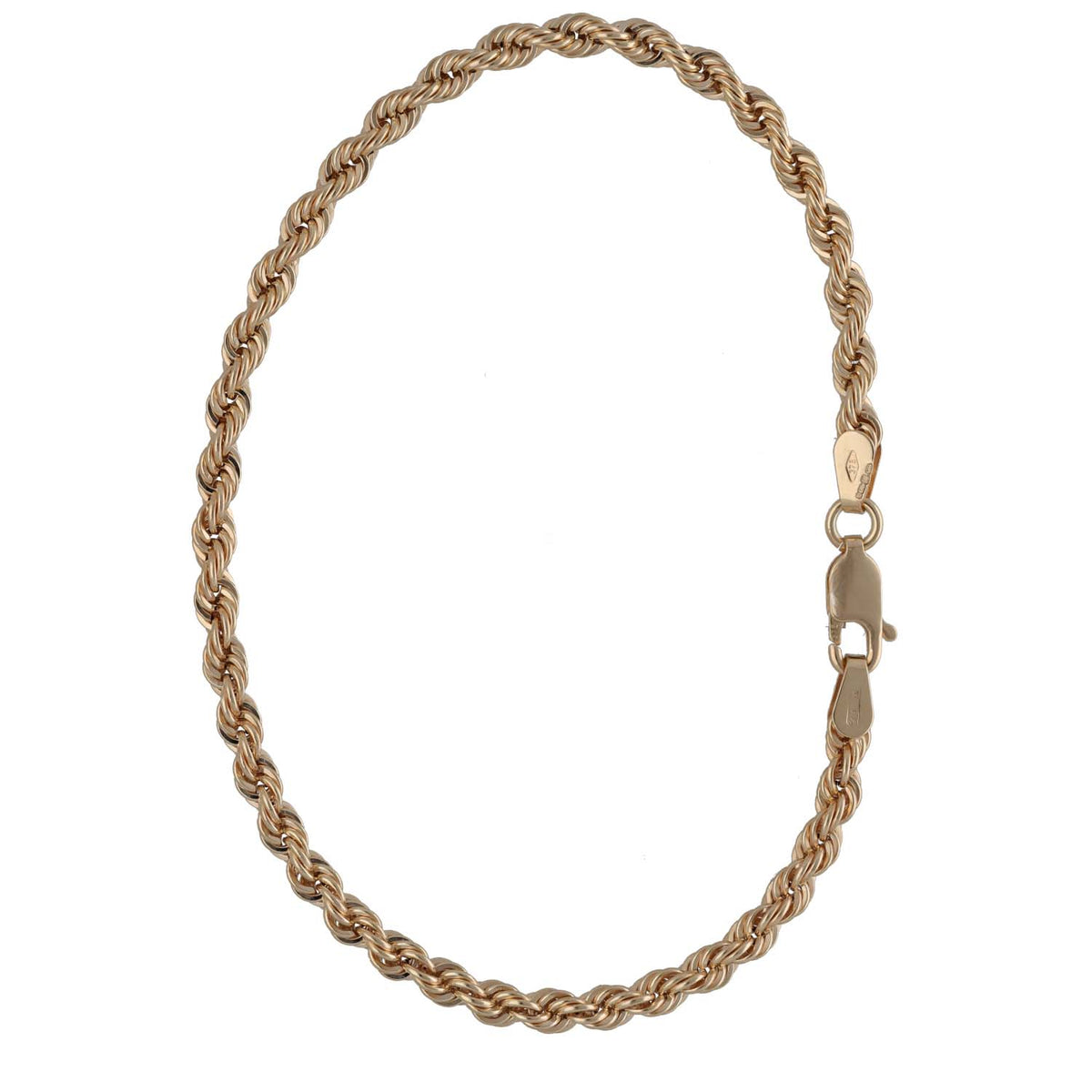 New 9ct Gold Hollow Rope Bracelet