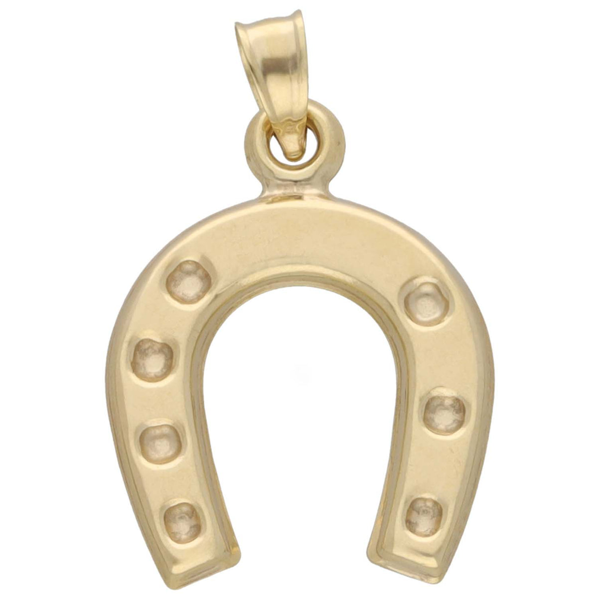 New 9ct Gold Hollow Horseshoe Pendant