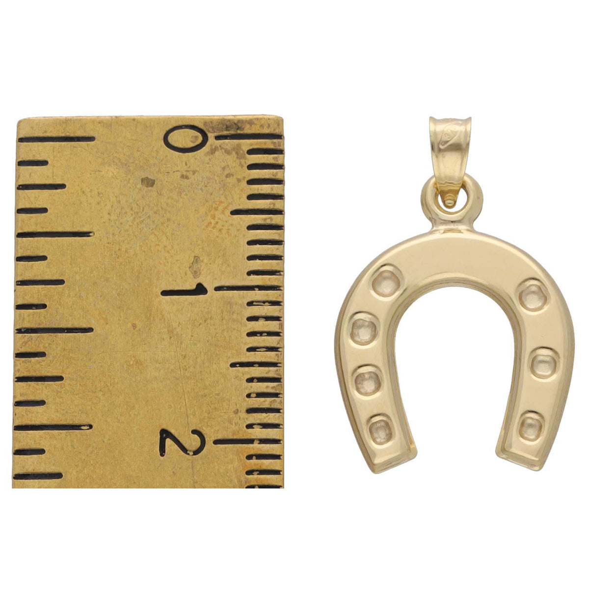 New 9ct Gold Hollow Horseshoe Pendant
