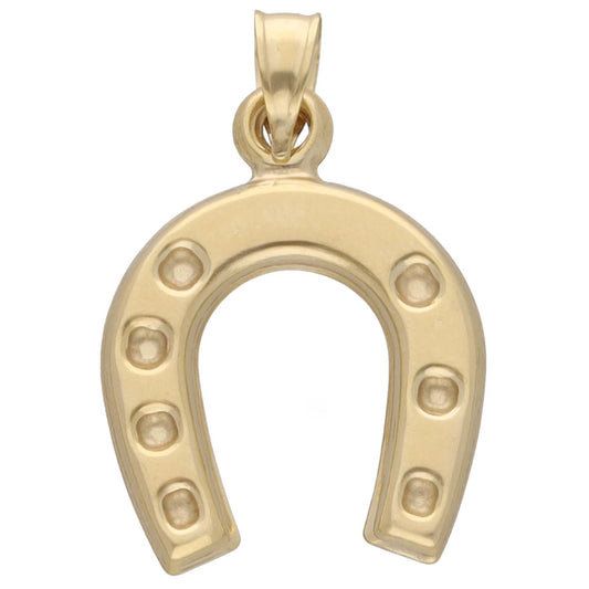 New 9ct Gold Hollow Horseshoe Pendant