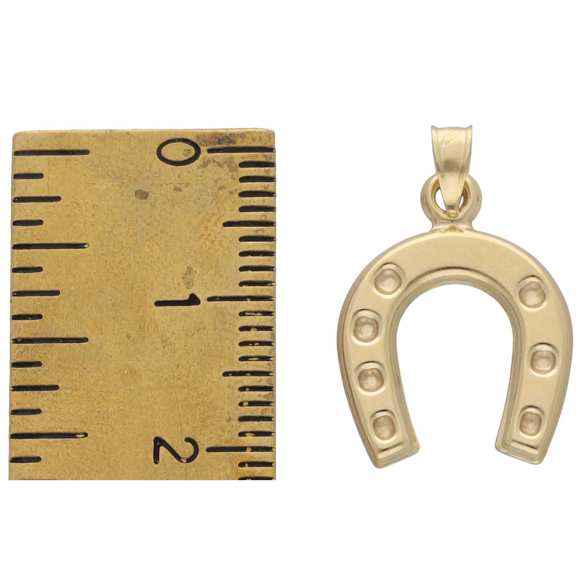 New 9ct Gold Hollow Horseshoe Pendant