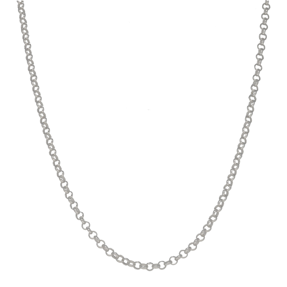 New Sterling Silver 3mm Round Belcher Chain 22"