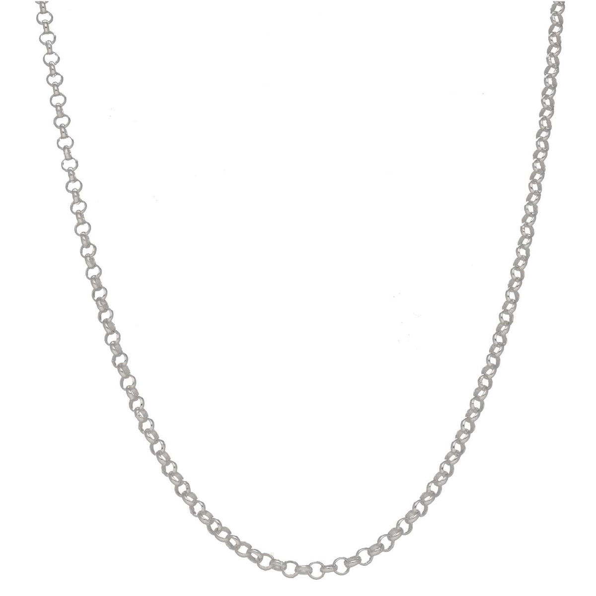 New Sterling Silver 3mm Round Belcher Chain 22"