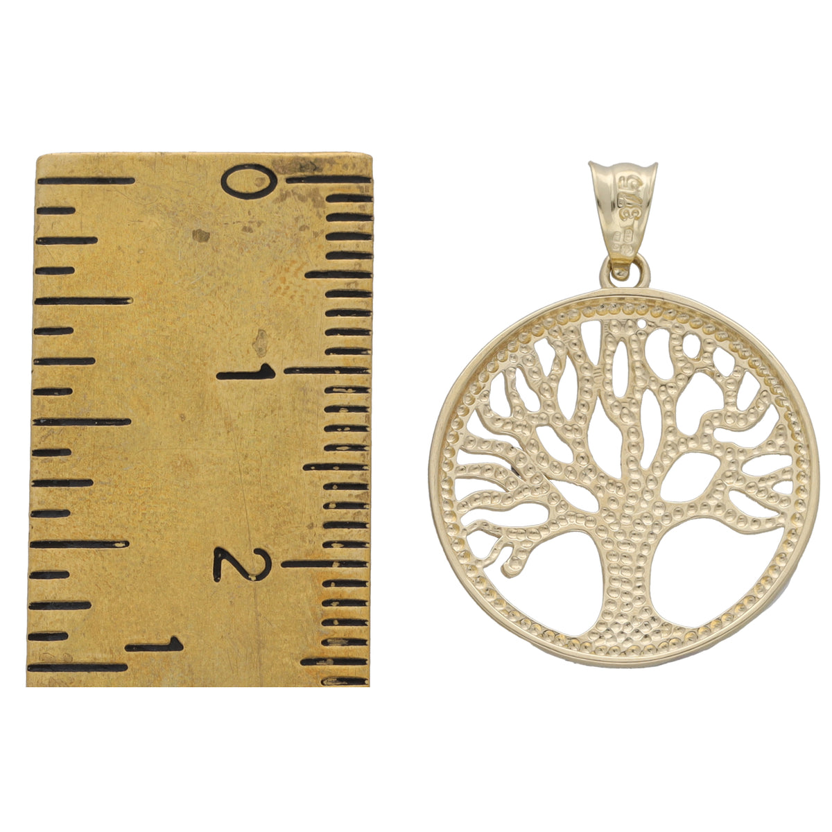 New 9ct Bi-Colour Gold Tree Of Life Pendant