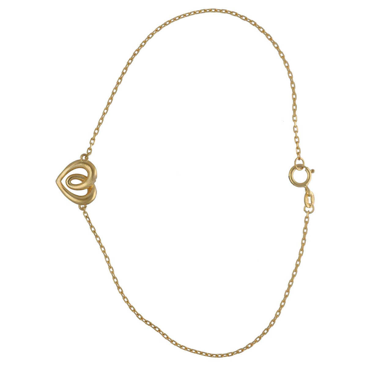 New 9ct Gold Heart Bracelet