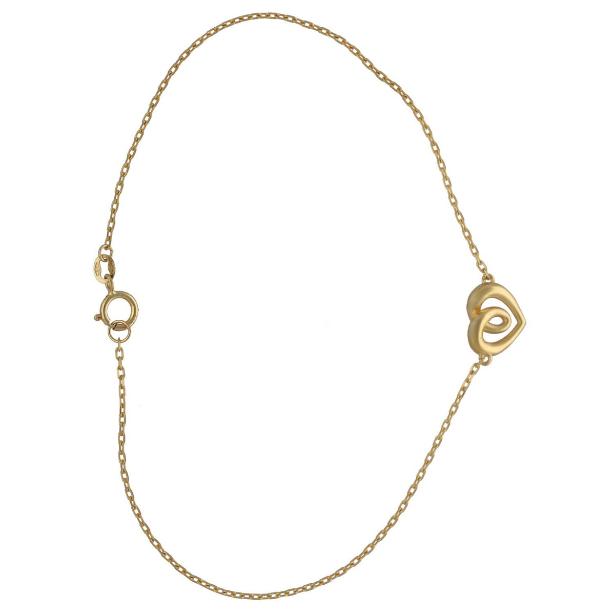 New 9ct Gold Heart Bracelet
