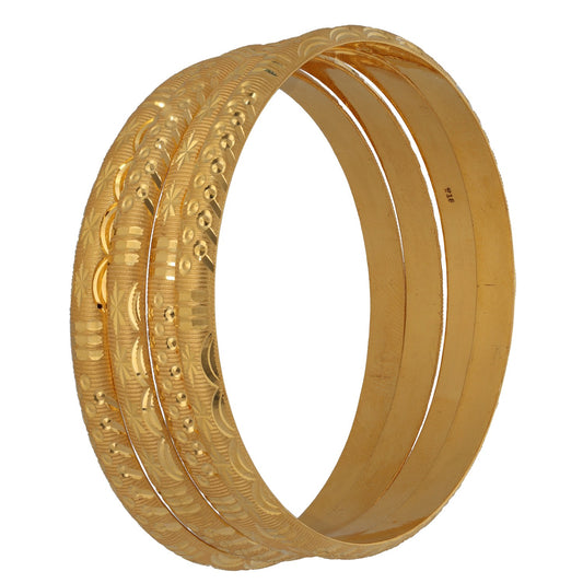 New 22ct Gold Ornate Filigree Set Of 4 Bangles