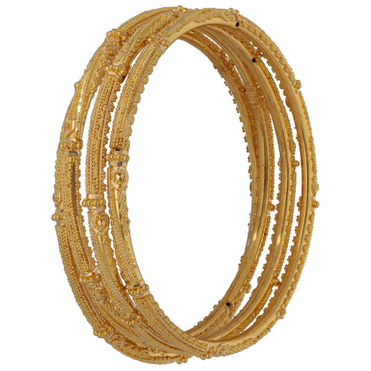 New 22ct Gold Fancy Set Of 4 Bangles