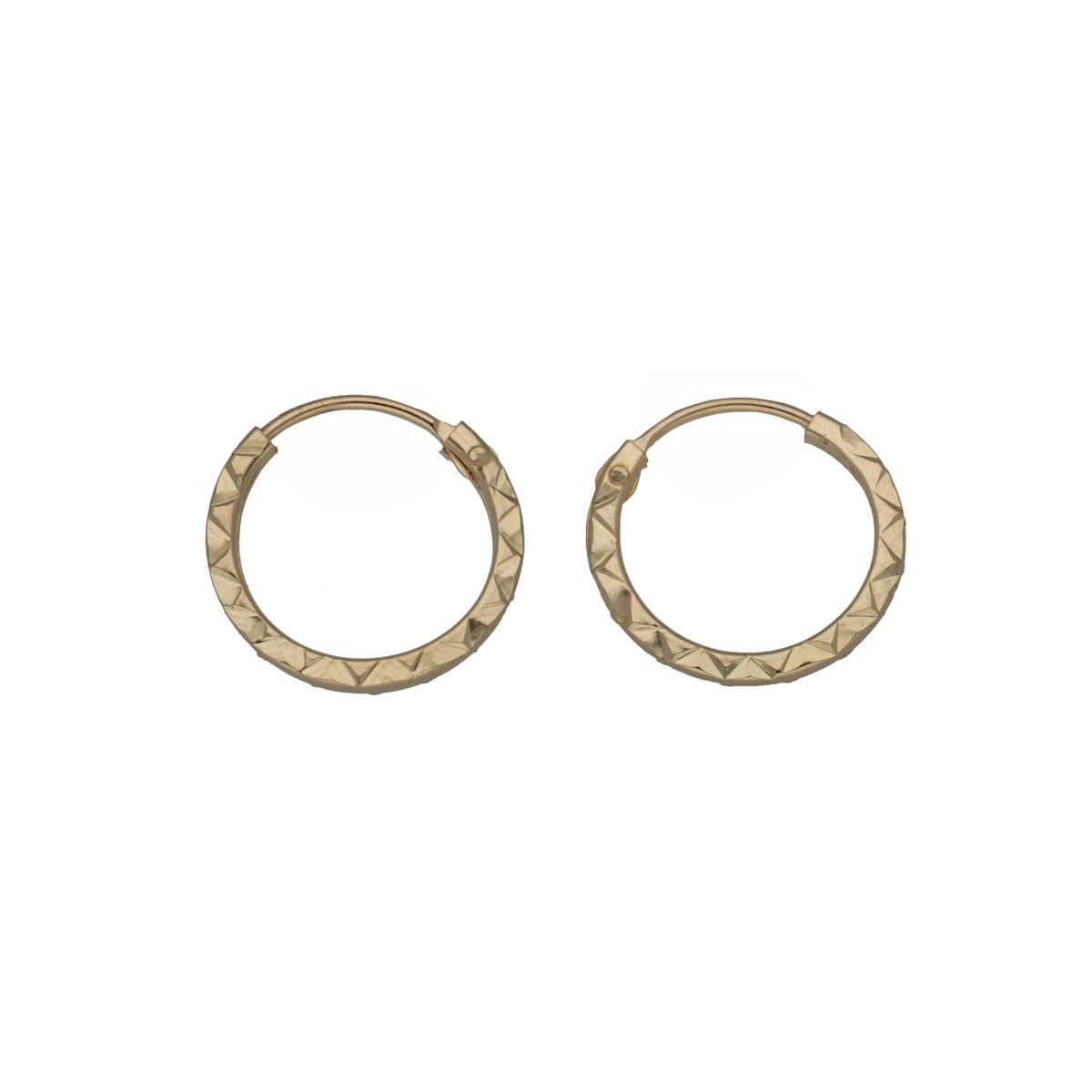New 9ct Gold 10mm Teeny Hoop Earrings