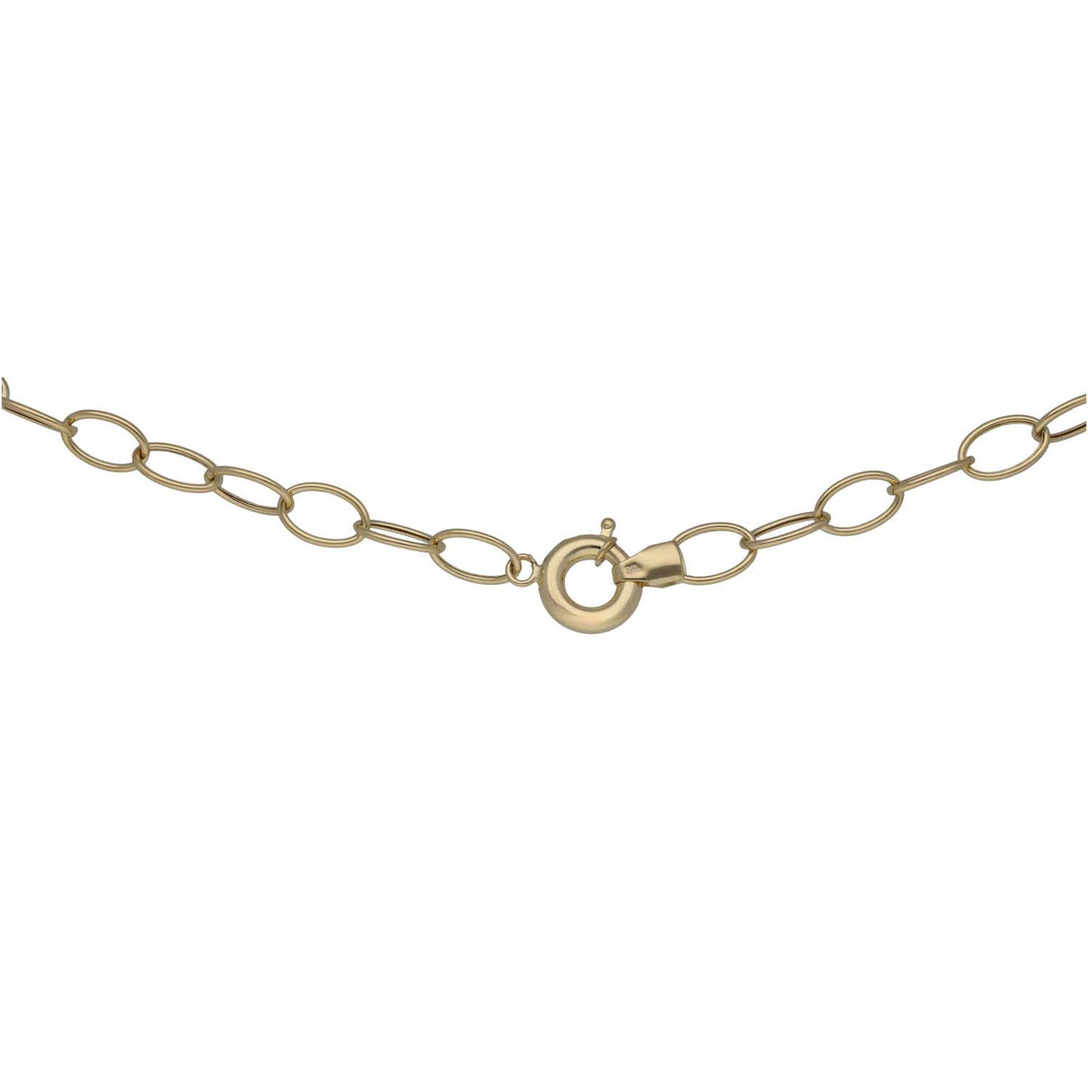 New 14ct Gold Greek Key & Heart Chain 18"