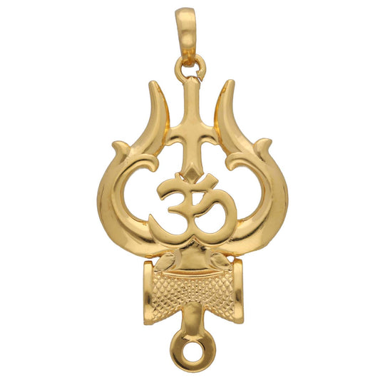 New 22ct Gold Om & Trishul Pendant