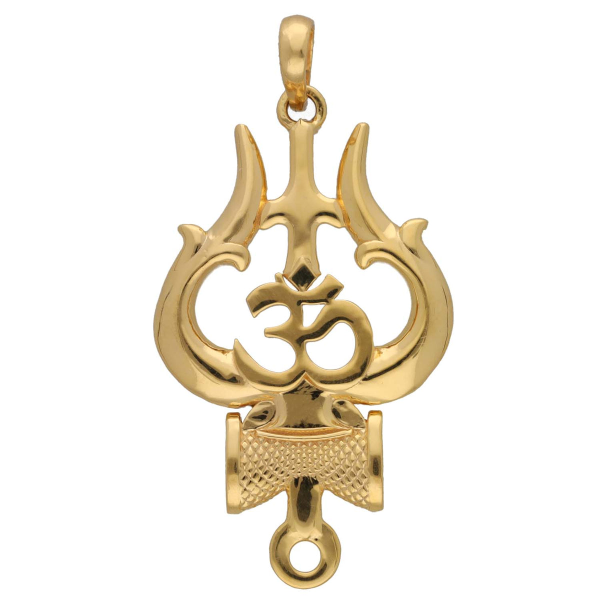 New 22ct Gold Om & Trishul Pendant