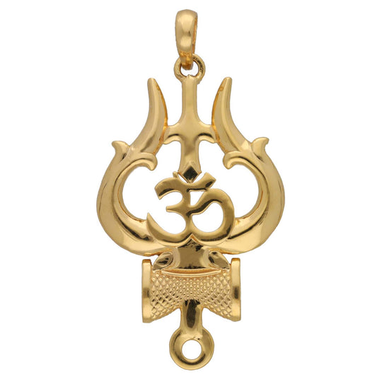 New 22ct Gold Om & Trishul Pendant