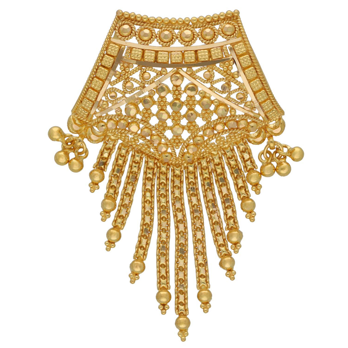 New 22ct Gold Filigree Fringe Pendant