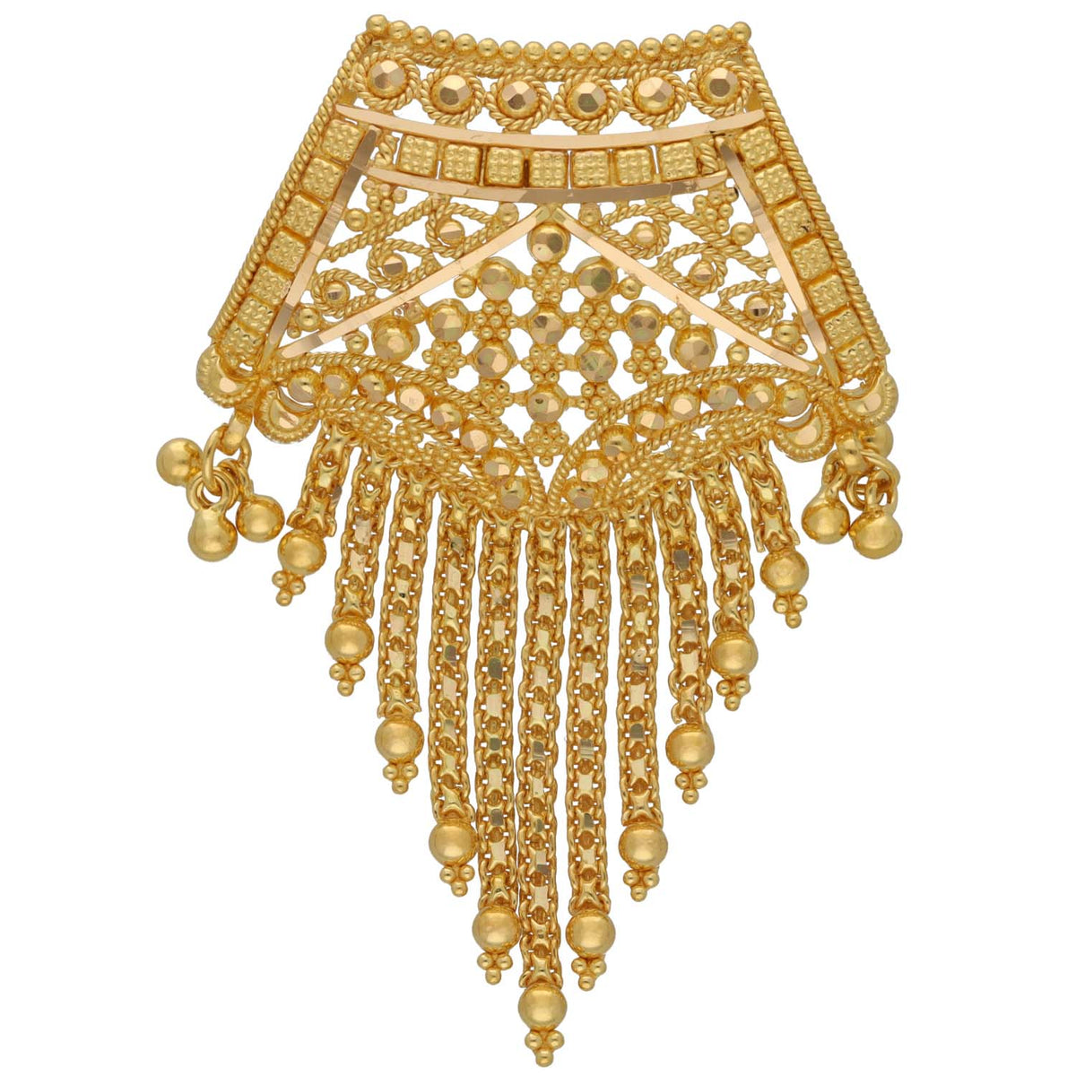 New 22ct Gold Filigree Fringe Pendant