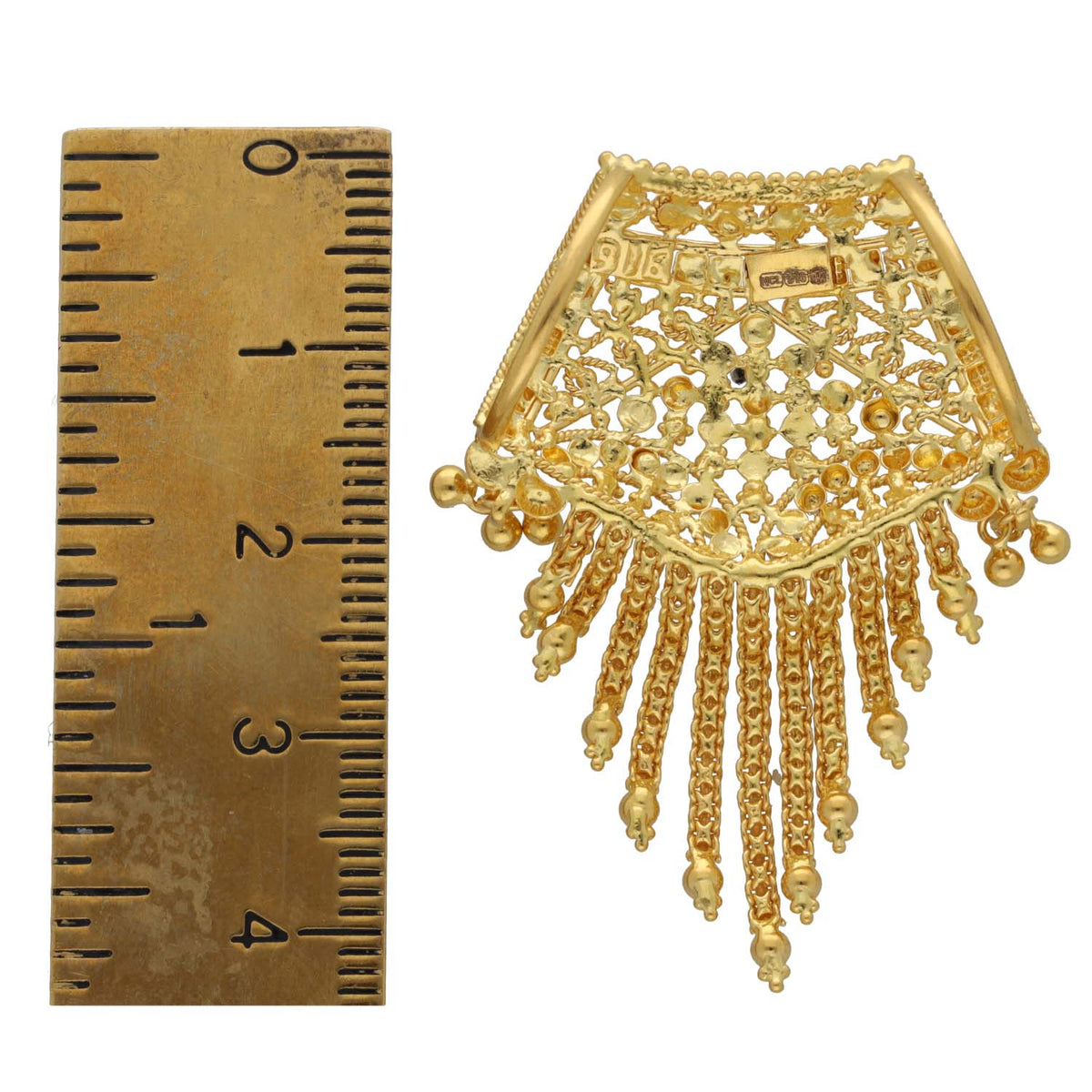 New 22ct Gold Filigree Fringe Pendant
