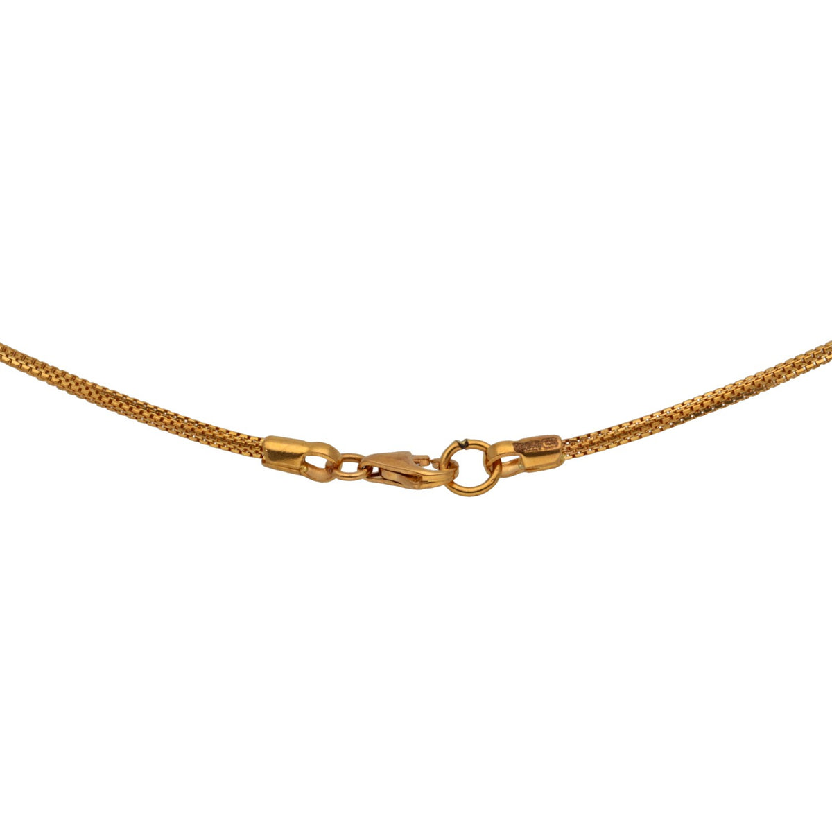 New 22ct Gold Braided Bar & Ball Necklace 18"