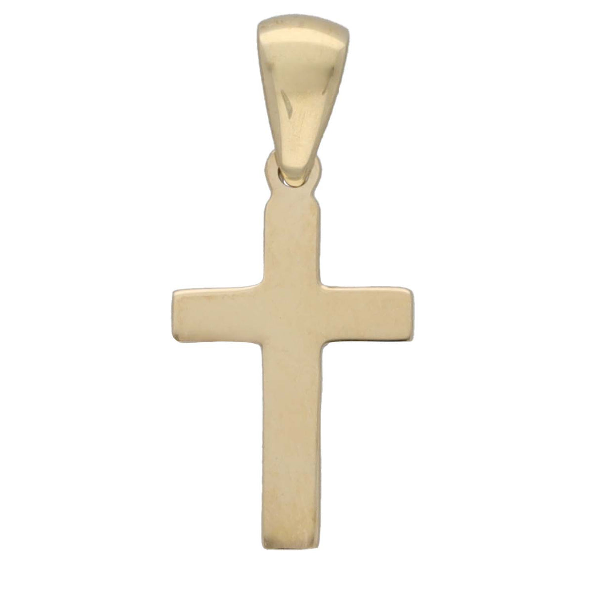 New 9ct Gold Plain Polished Cross Pendant