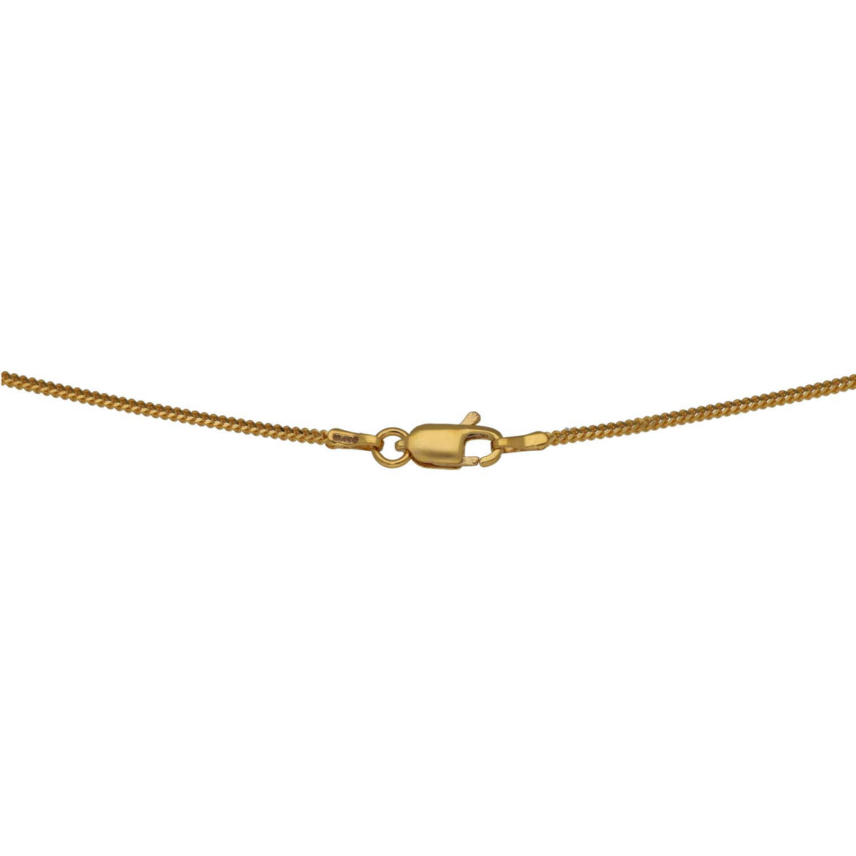 New 22ct Gold Heart Cut Out Beaded Necklace 18"