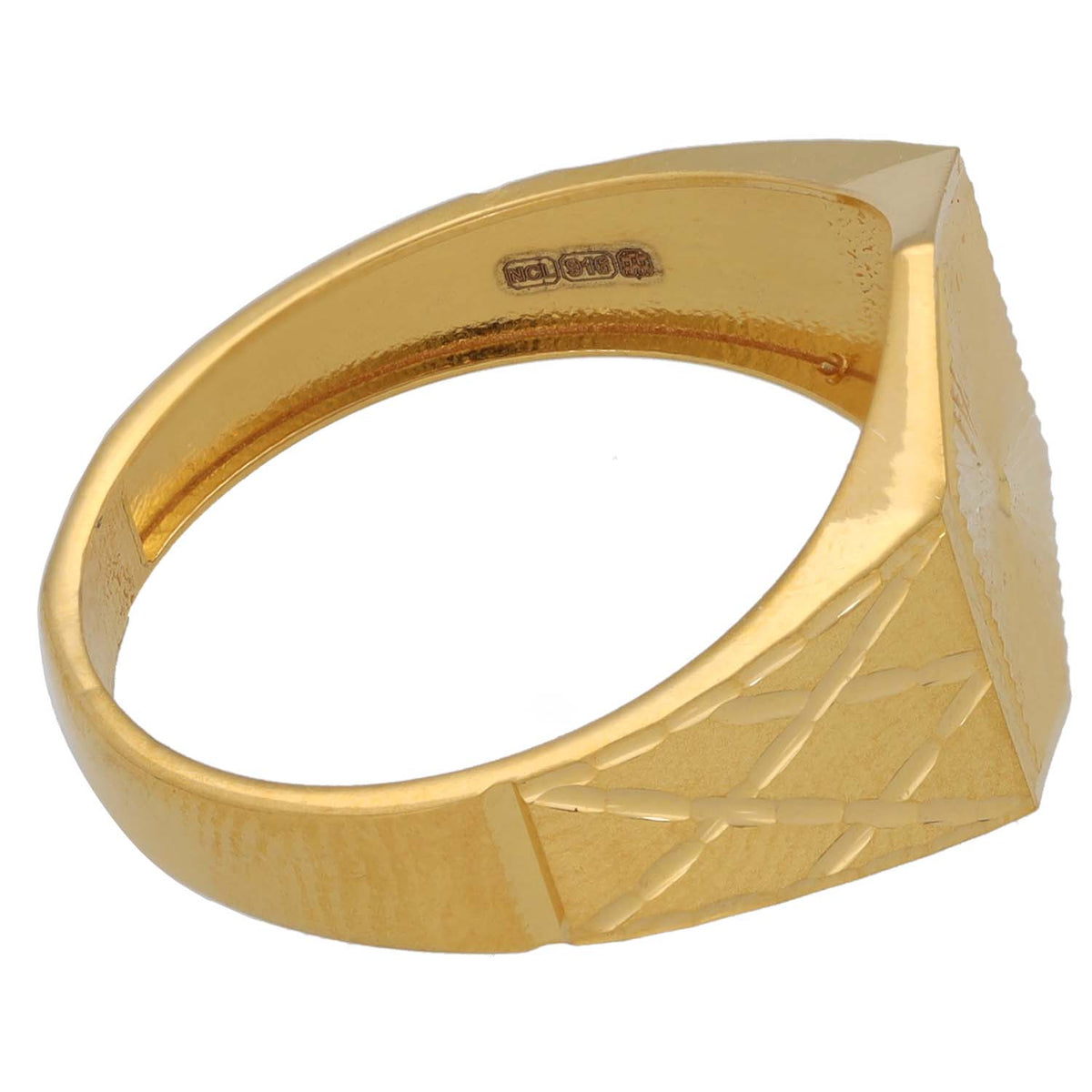 New 22ct Gold Hexagonal Starburst Ring Size S