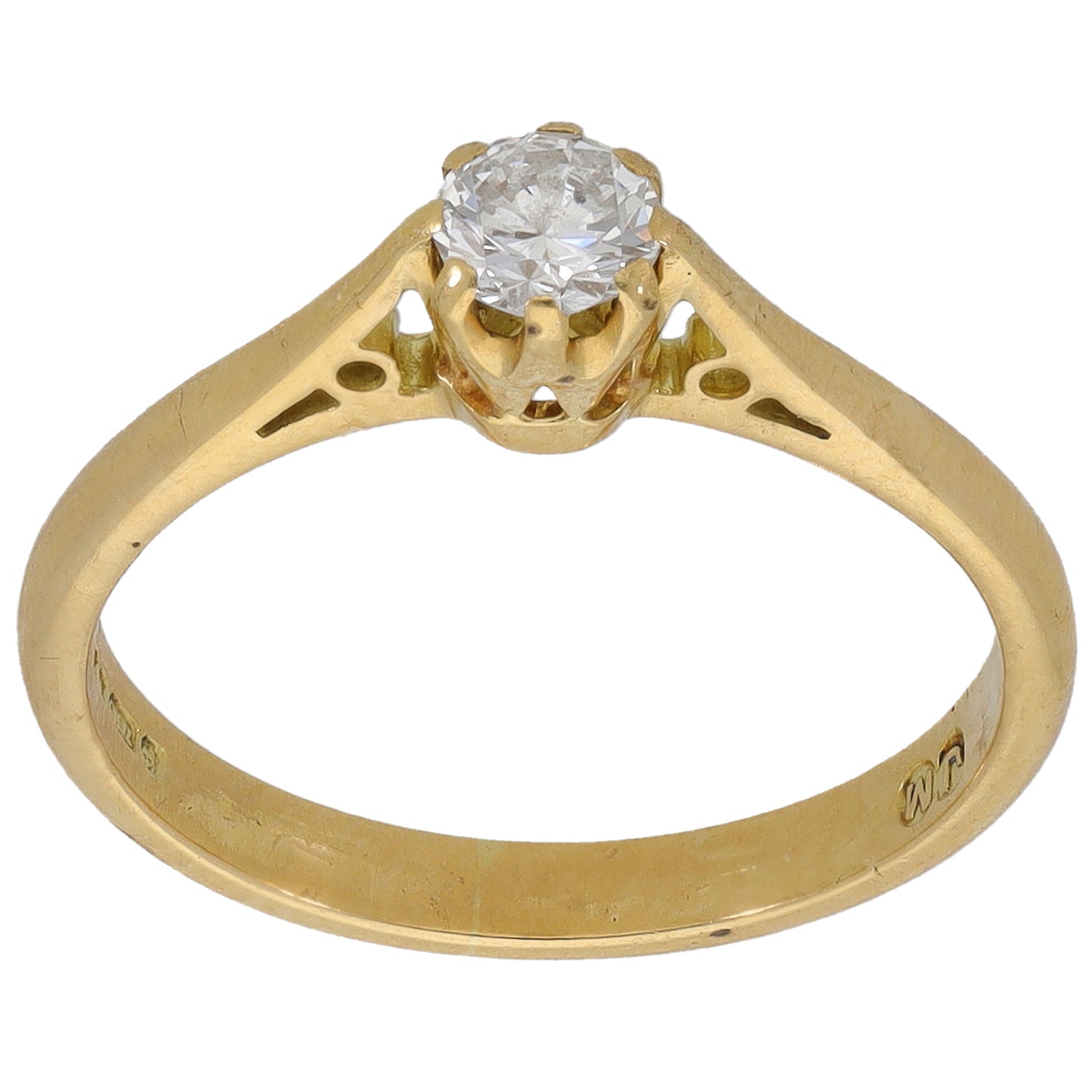 18ct Gold 0.25ct Diamond Solitaire Ring Size K