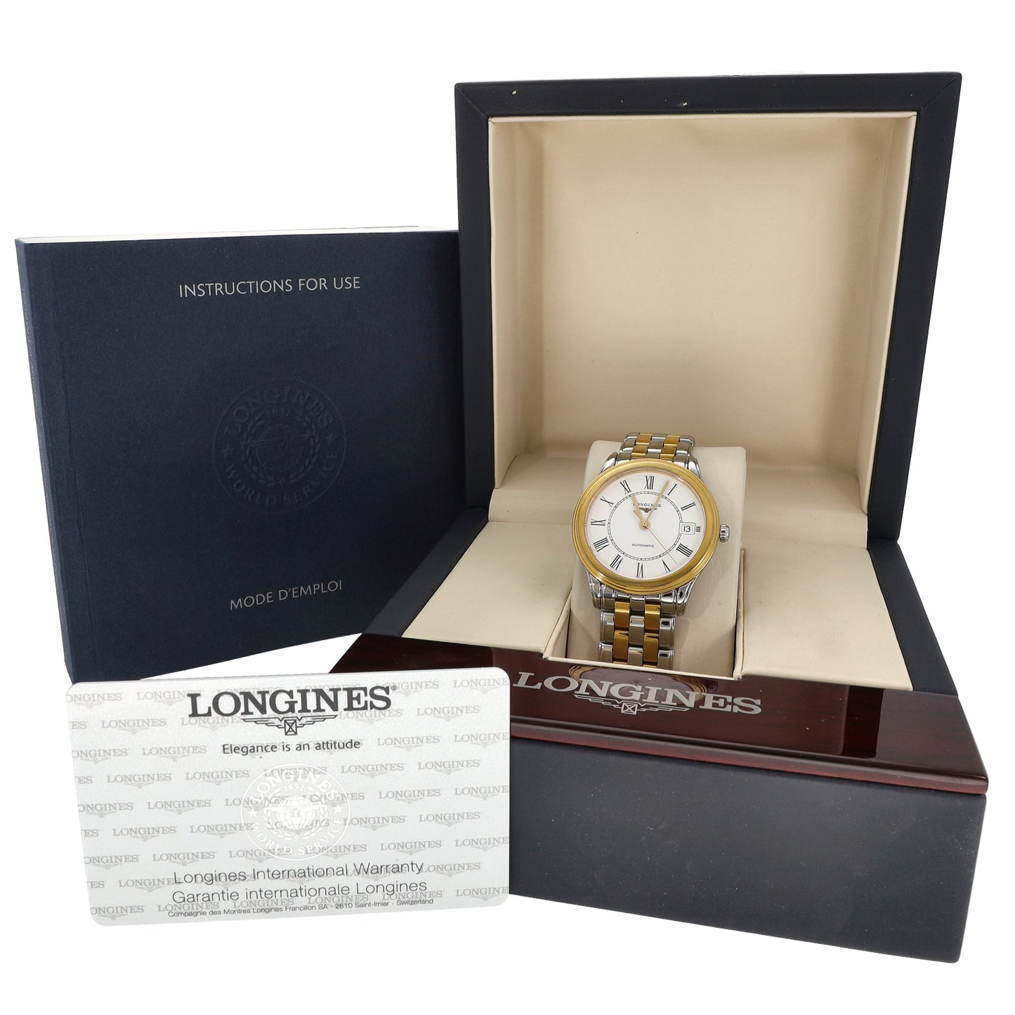 Longines Flagship L4.774.3 35.5mm Bi-Colour Watch