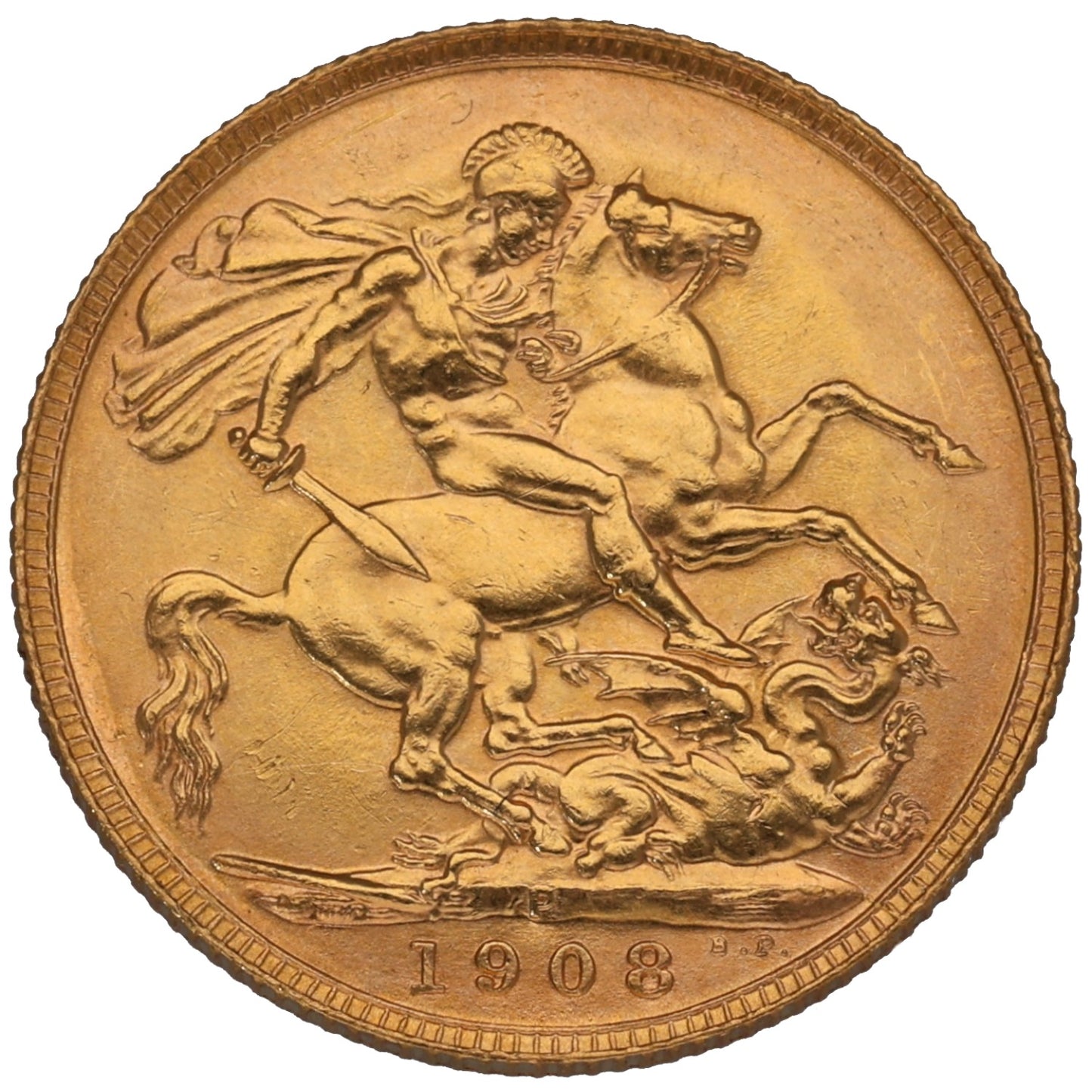 22ct Gold King Edward VII Full Sovereign Coin 1908