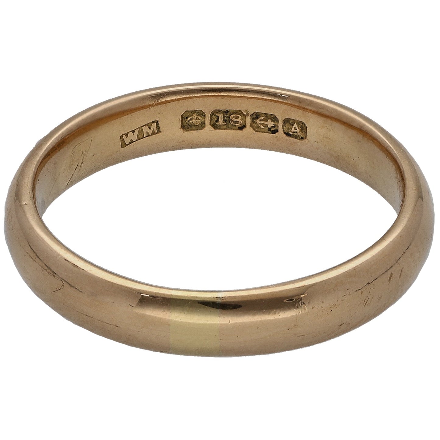 18ct Gold Plain Wedding Ring Size Q