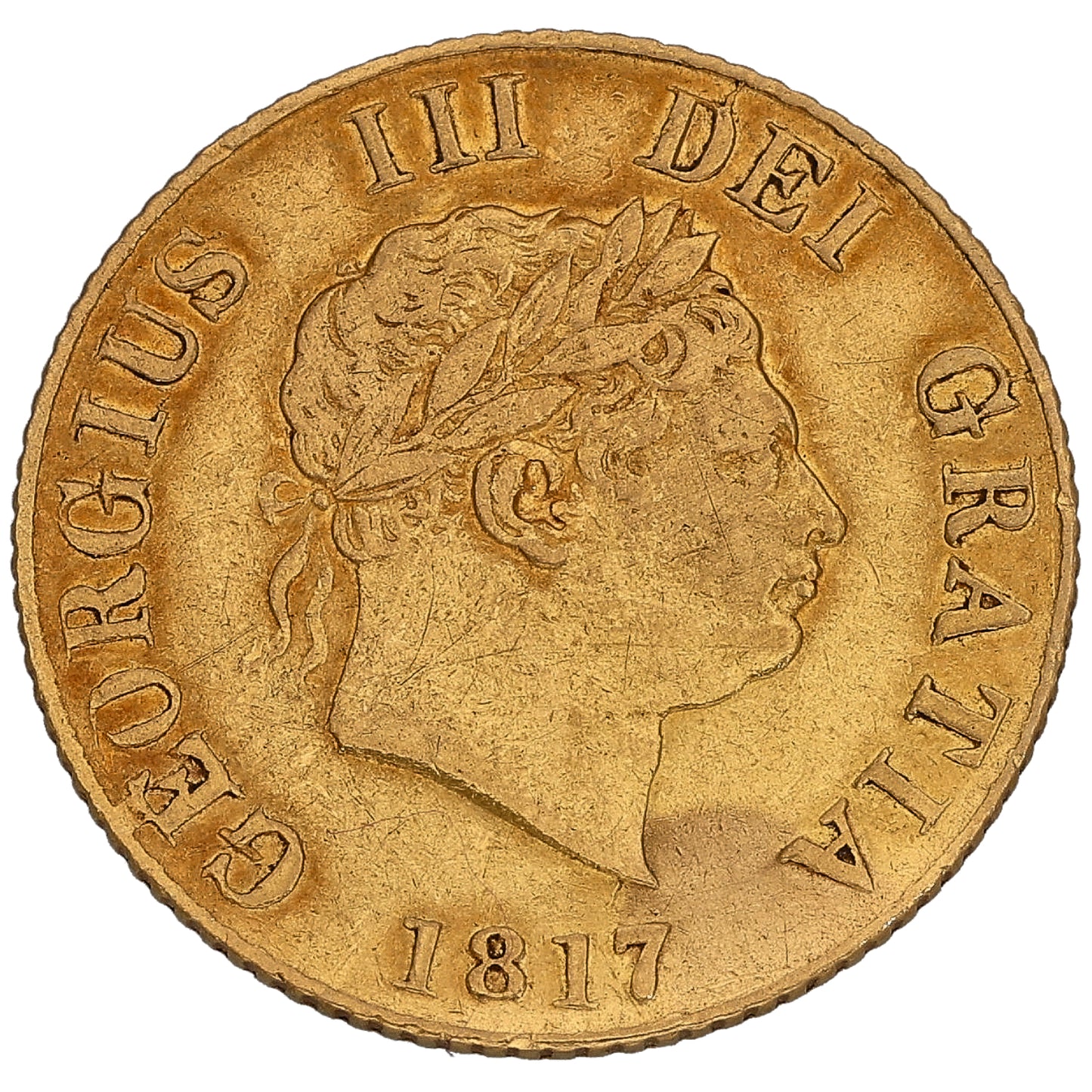 22ct Gold King George III Half Sovereign Coin 1817