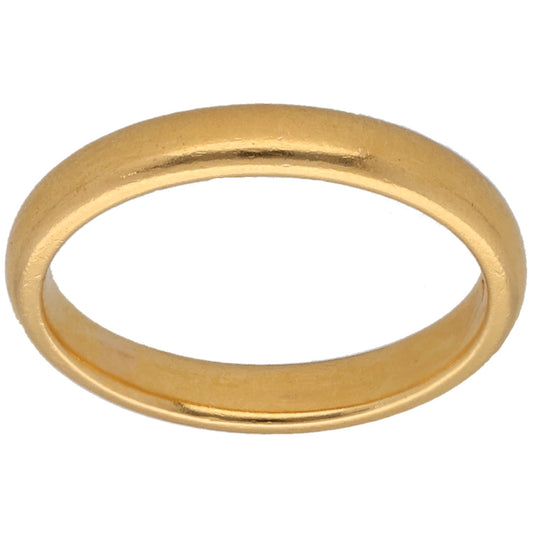 22ct Gold Plain Wedding Ring Size J