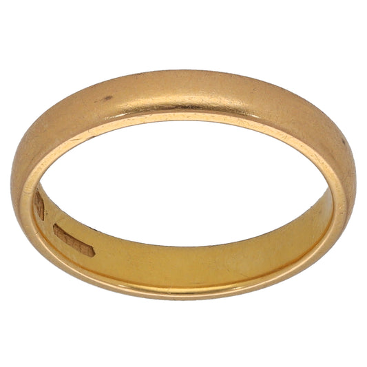 22ct Gold Plain Wedding Ring Size L