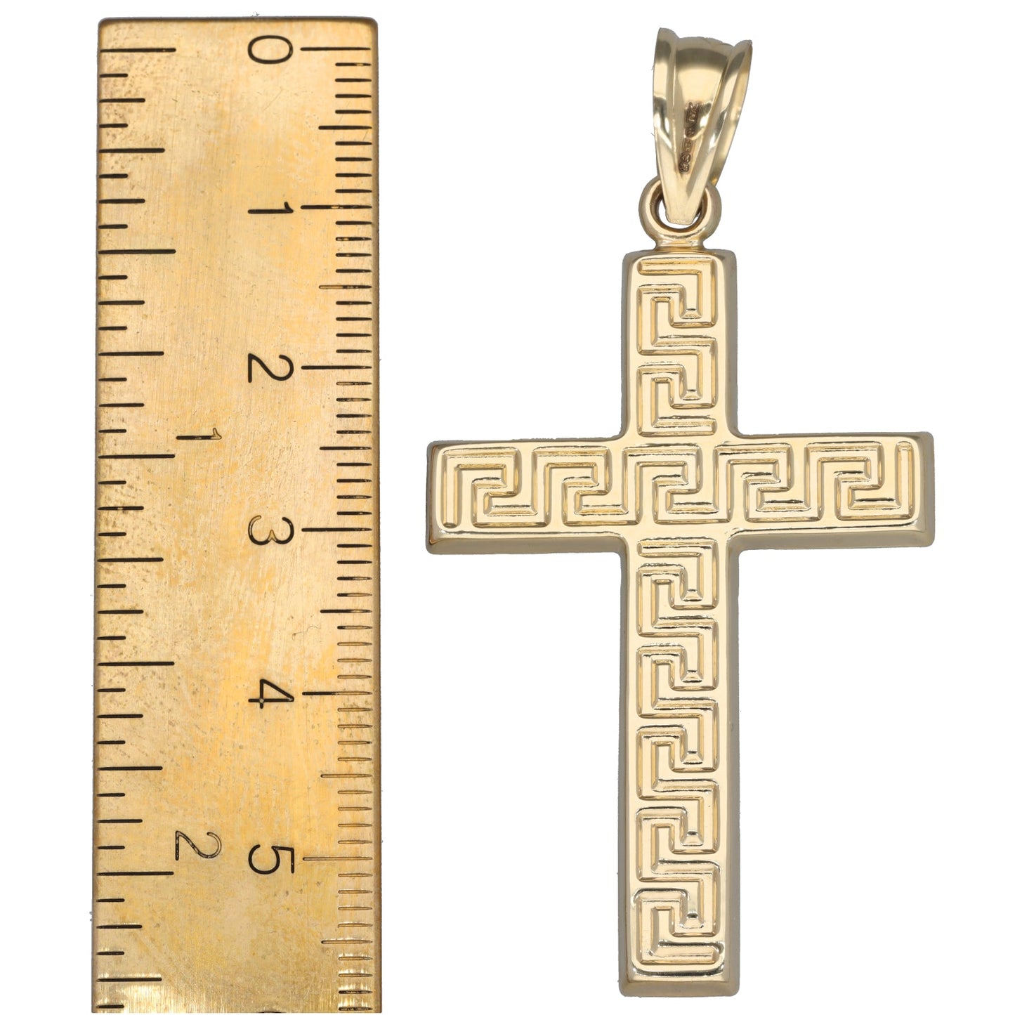 14ct Bi-Colour Gold Crucifix Pendant