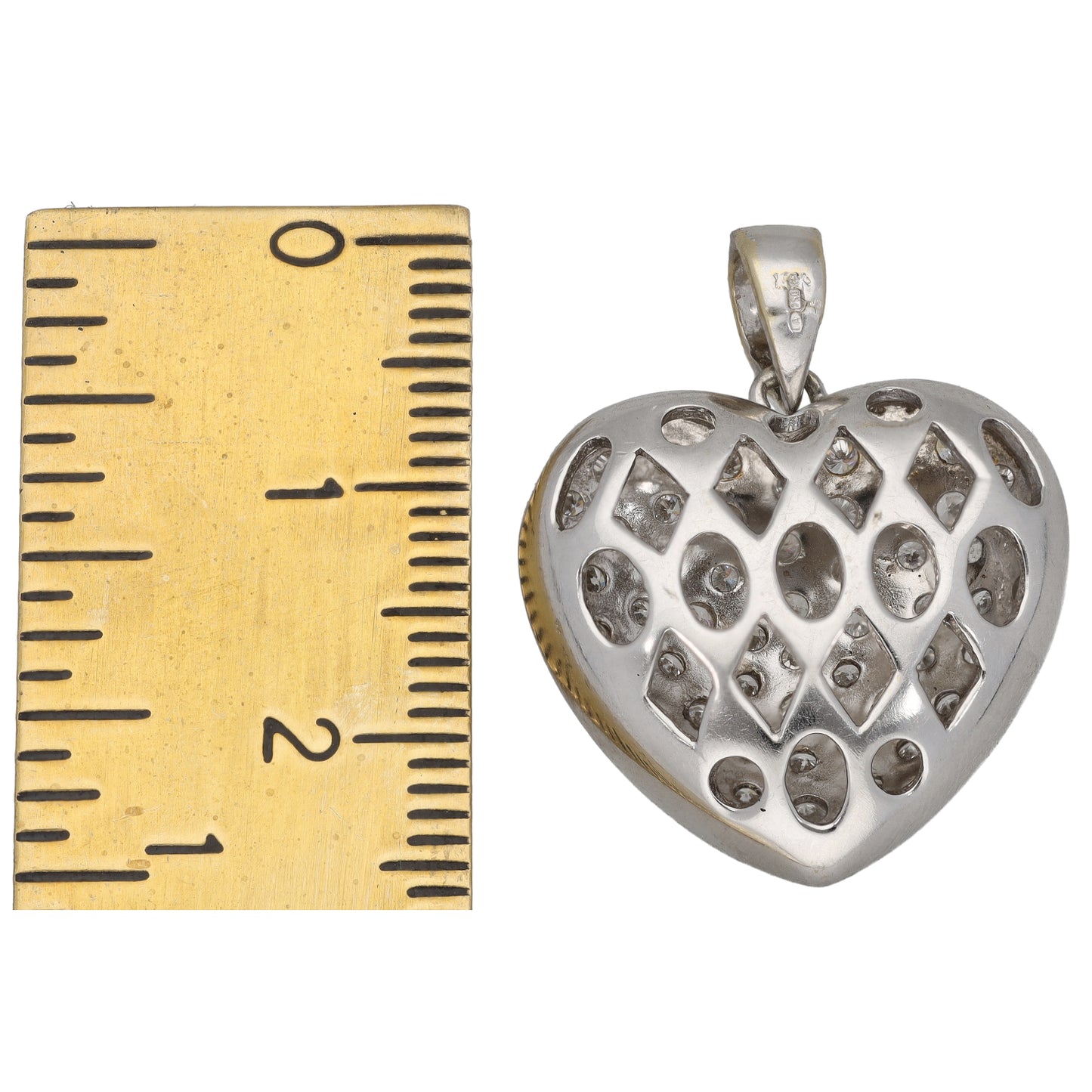 18ct Bi-Colour Gold 1.20ct Diamond Heart Pendant
