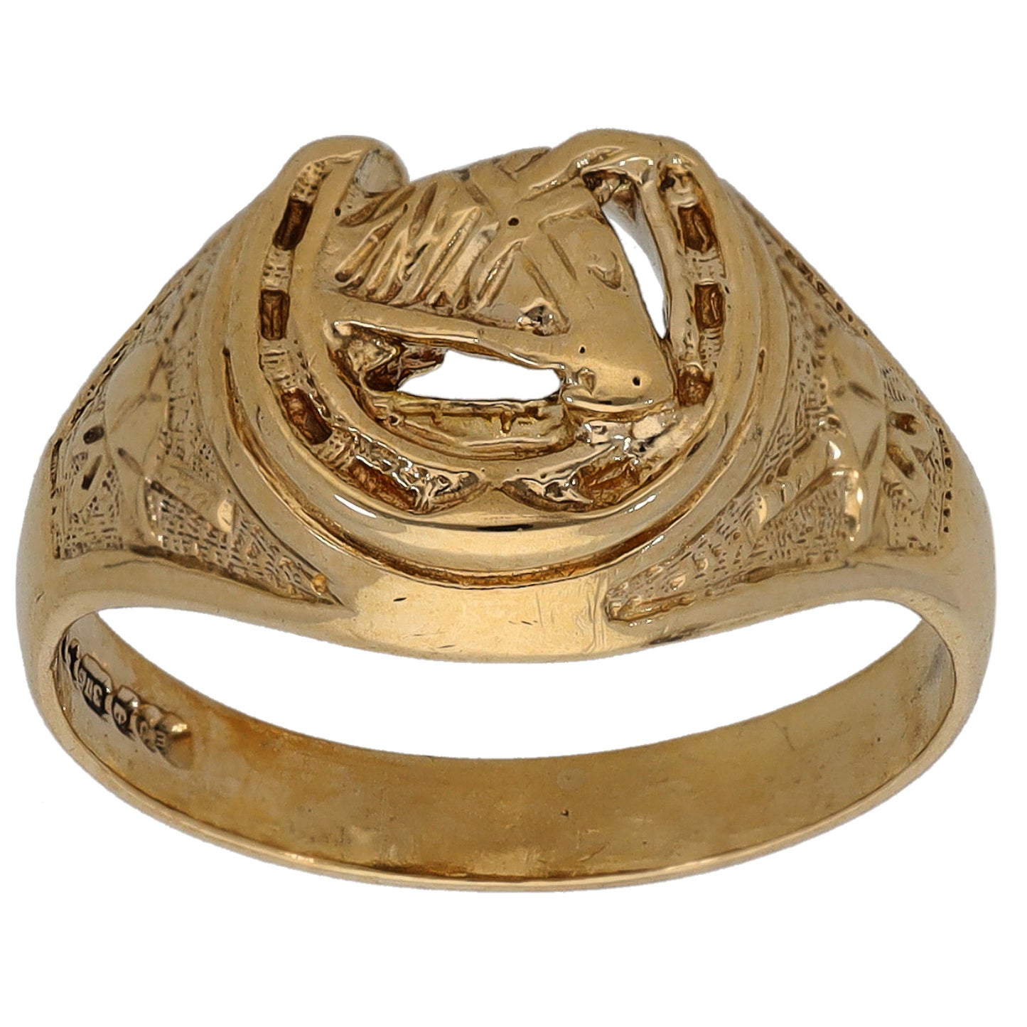 9ct Gold Horseshoe Ring Size L