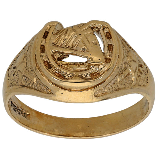 9ct Gold Horseshoe Ring Size L