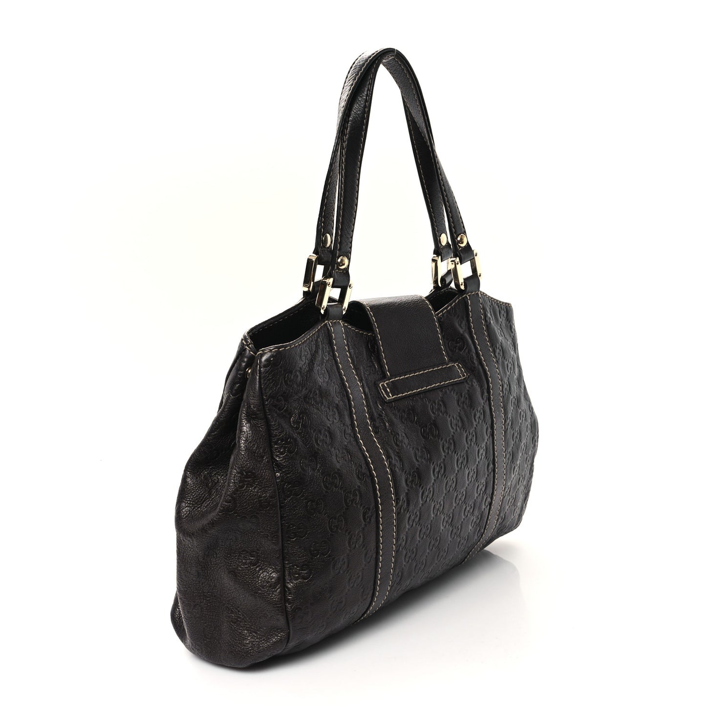 Gucci GG Monogram Guccissima Tote Leather Bag - Brown