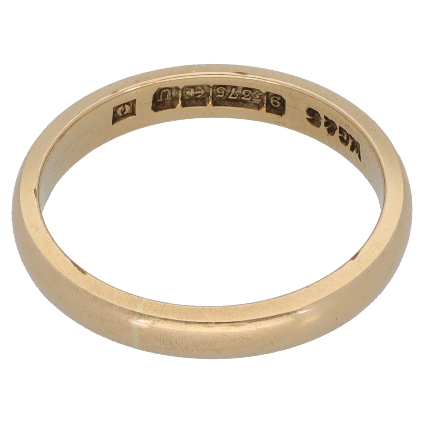 9ct Gold Plain Wedding Ring Size M