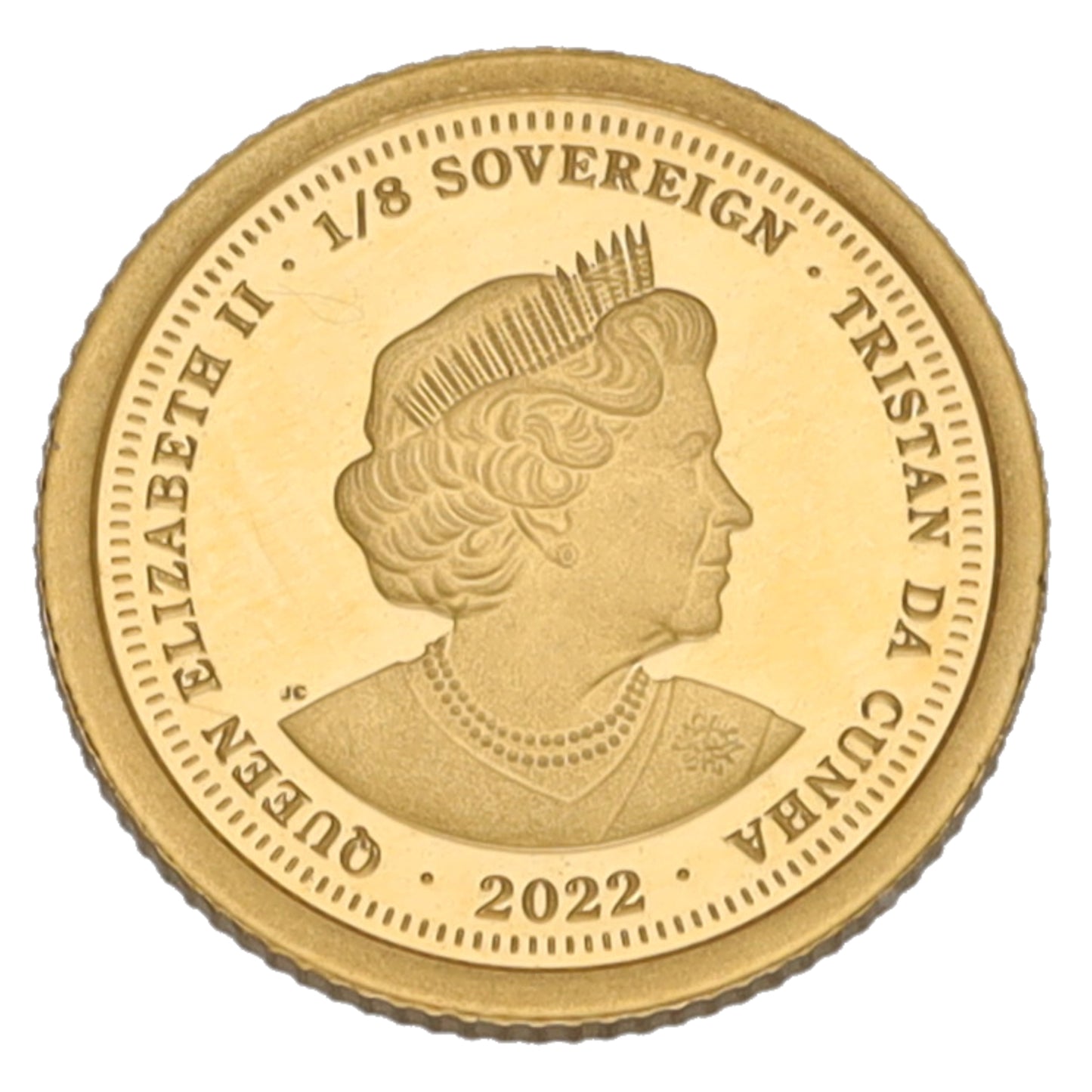 22ct Gold Queen Elizabeth II Service & Devotion Eighth Sovereign Coin 2022