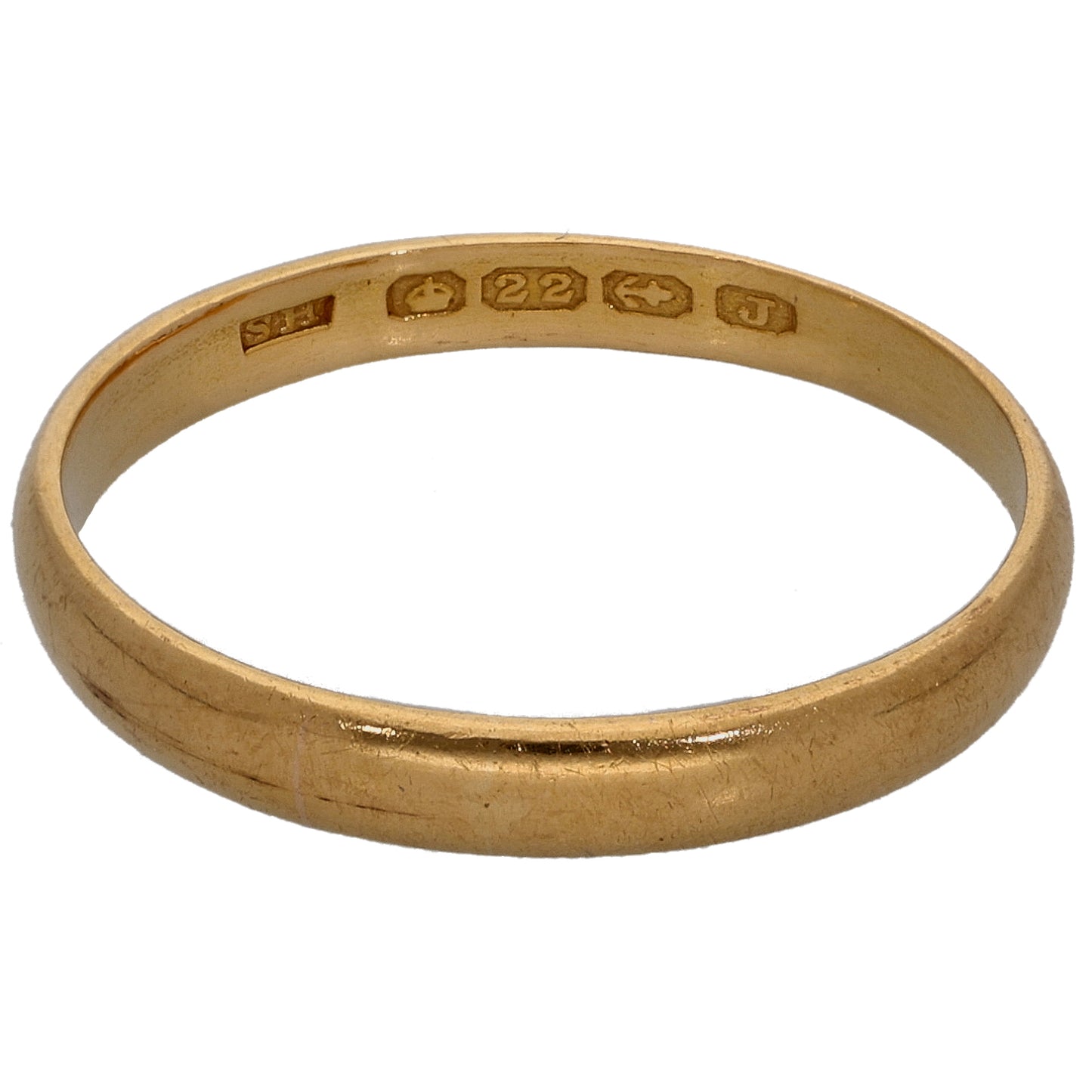 22ct Gold Plain Wedding Ring Size Q