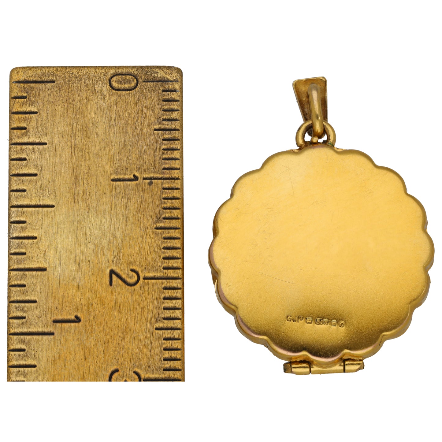 9ct Gold Patterned Locket Pendant