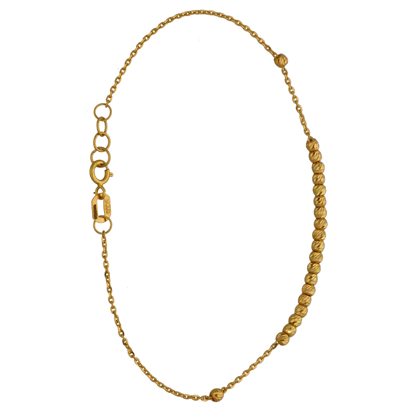 New 22ct Gold Fancy Beaded Bracelet