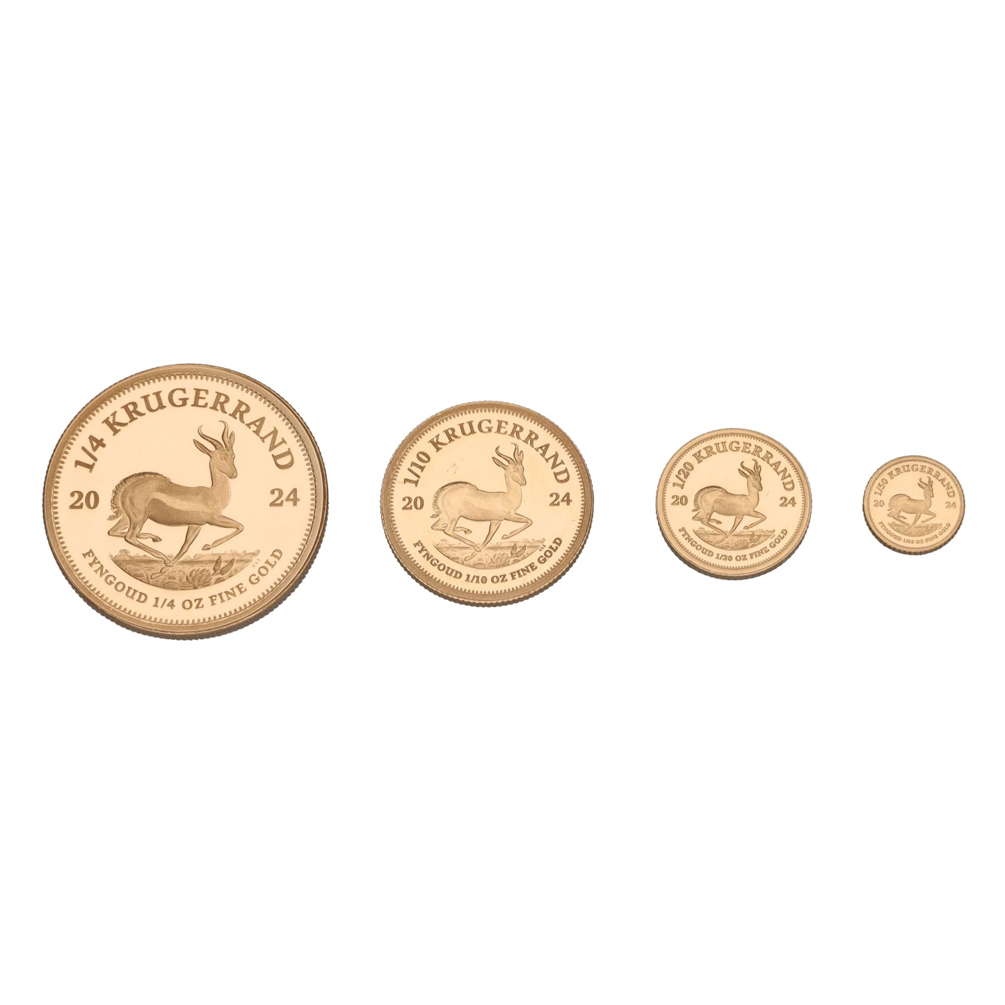 22ct Gold Four Krugerrand Coin Set 2024