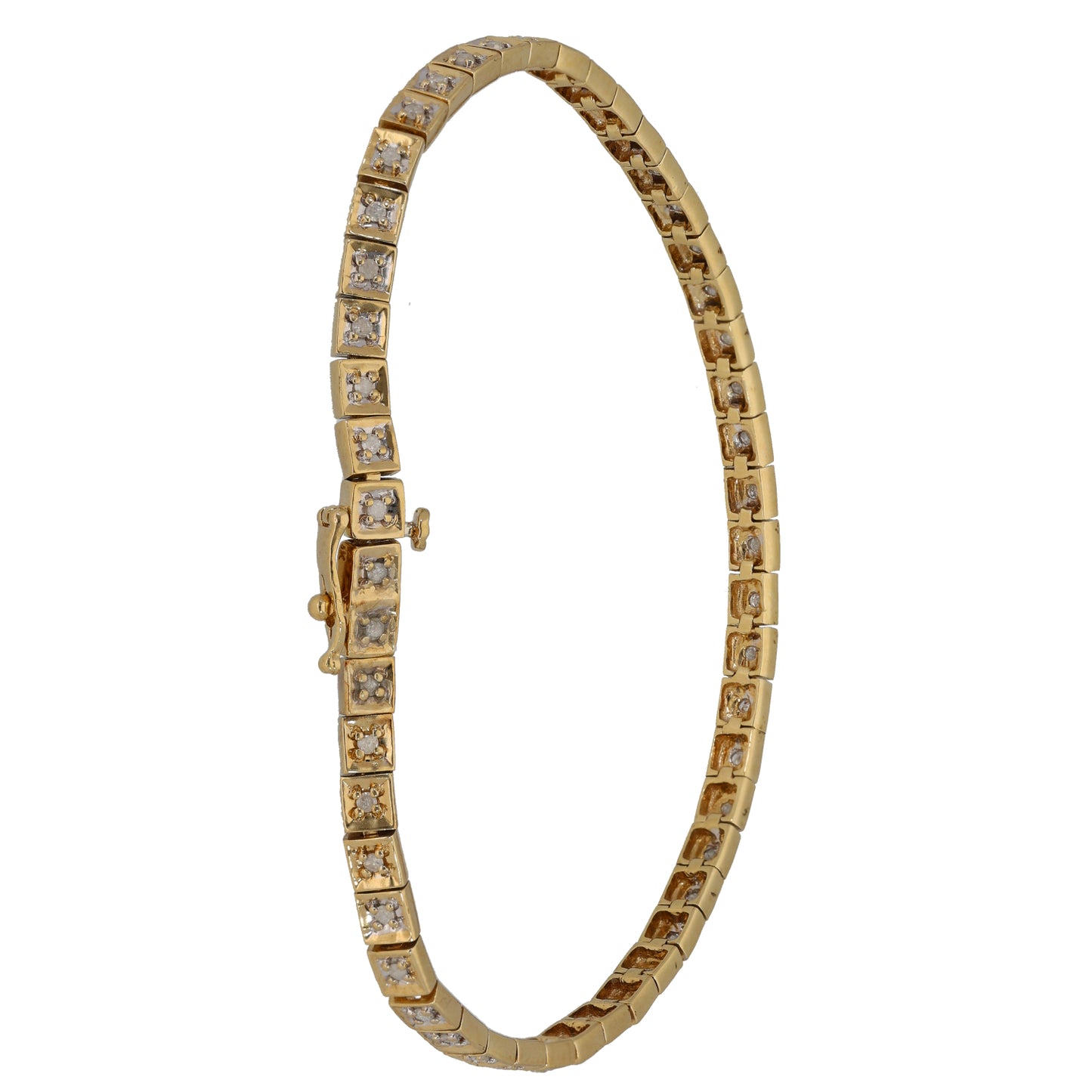 9ct Gold 0.50ct Diamond Line/Tennis Bracelet