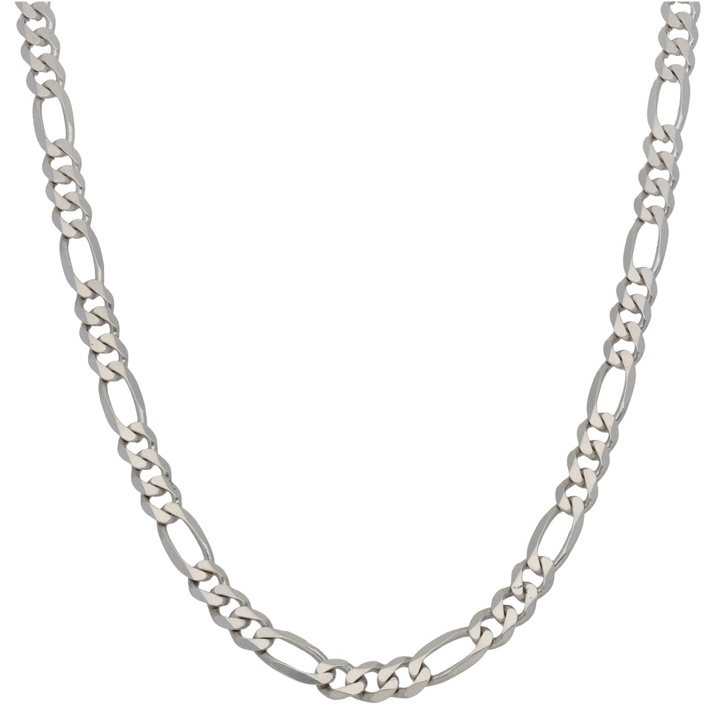 Sterling Silver Figaro Chain 30"