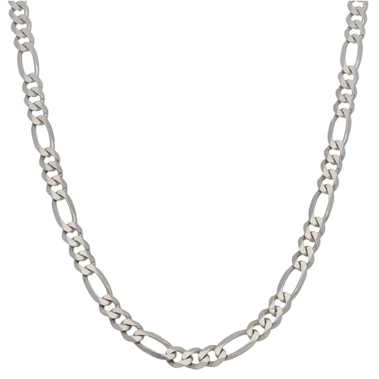 Sterling Silver Figaro Chain 30"