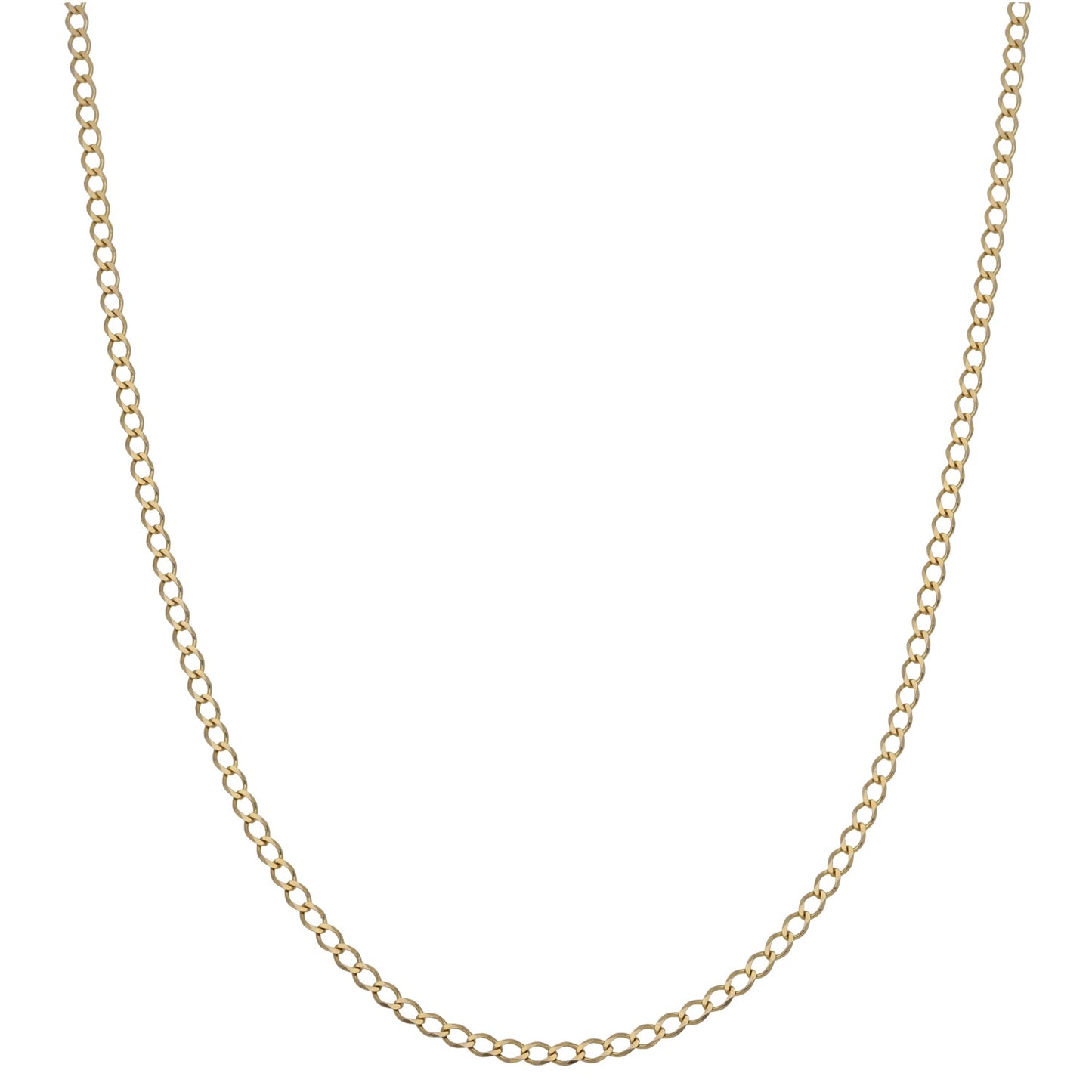 9ct Gold Curb Chain 18"