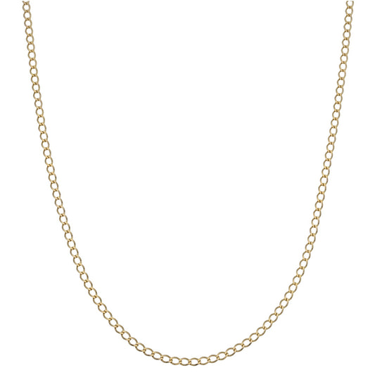 9ct Gold Curb Chain 18"